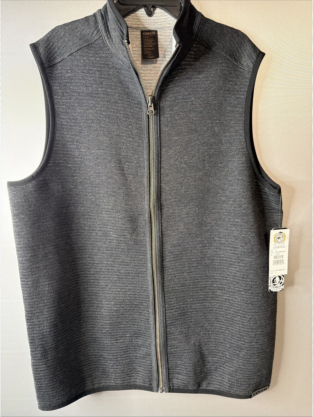 Cinch Western Vest Mens Knit Jersey Reversible MWV1925001 Small